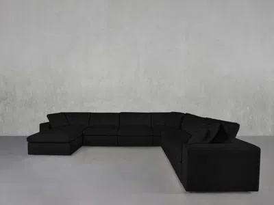 7th Avenue 7-seat Modular Chaise Corner Right Sectional - Charcoal Black / Classic / Standard
