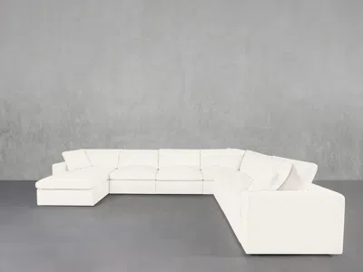 7th Avenue 7-seat Modular Chaise Corner Right Sectional - Natural White / Classic / Standard
