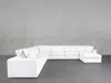 7th Avenue 7-seat Modular Chaise Corner Sectional In Natural White