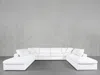 7th Avenue 8-seat Modular Double Lounger U-sectional In Charcoal Black