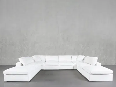 7th Avenue 8-seat Modular Double Lounger U-sectional In White