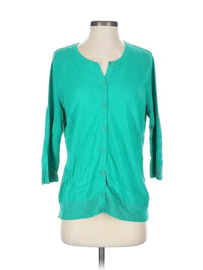 Pre-owned 7th Avenue Design Studio New York & Company Cardigan Sweater In Green
