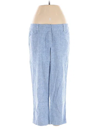 Pre-owned 7th Avenue Design Studio New York & Company Linen Pants In Blue