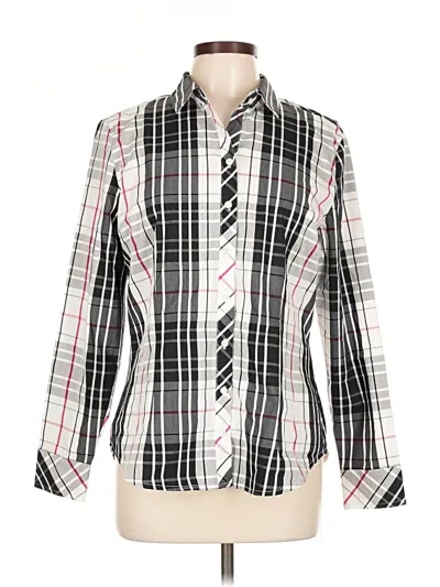 Pre-owned 7th Avenue Design Studio New York & Company Long Sleeve Button Down Shirt In Black