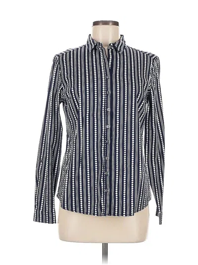 Pre-owned 7th Avenue Design Studio New York & Company Long Sleeve Button Down Shirt In Blue