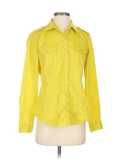 Pre-owned 7th Avenue Design Studio New York & Company Long Sleeve Button Down Shirt In Green