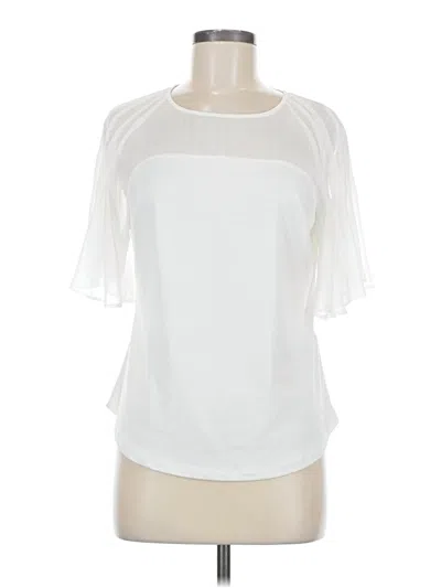 Pre-owned 7th Avenue Design Studio New York & Company Short Sleeve T-shirt In White