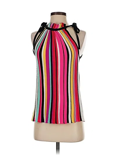 Pre-owned 7th Avenue Design Studio New York & Company Sleeveless Top Pink Halter Neckline Tops