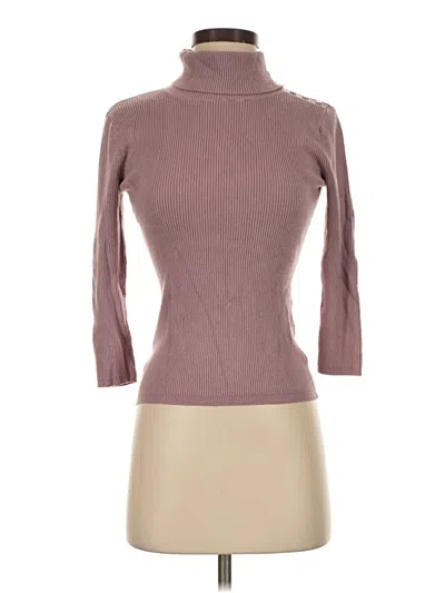 Pre-owned 7th Avenue Design Studio New York & Company Turtleneck Sweater In Brown