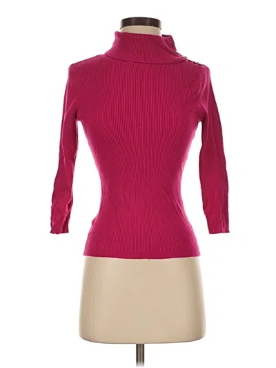 Pre-owned 7th Avenue Design Studio New York & Company Turtleneck Sweater In Pink