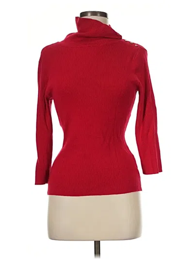 Pre-owned 7th Avenue Design Studio New York & Company Turtleneck Sweater In Red