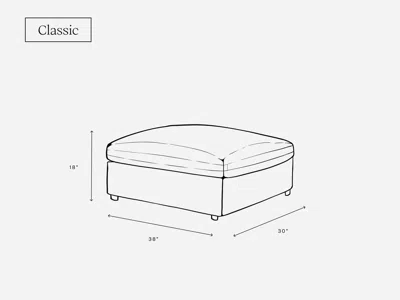 7th Avenue Ottoman In White
