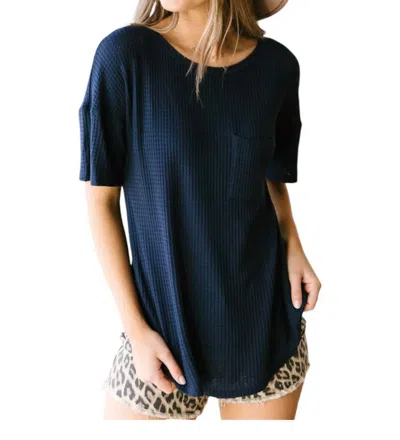 7th Ray Always Be Yours Top Shirt In Blue