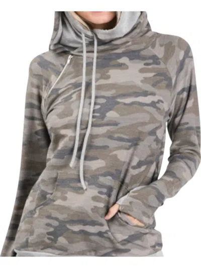 7th Ray Camo Side Zipper Hoodie In Camo Print In Multi