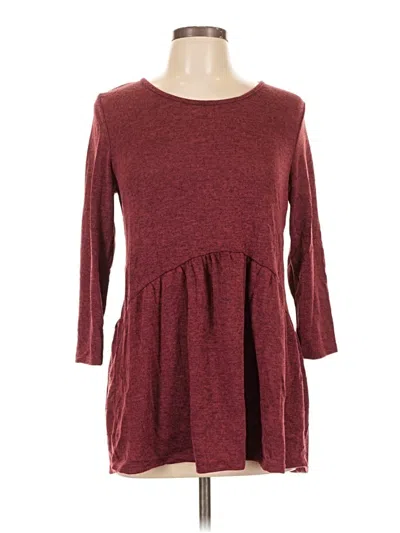 Pre-owned 7th Ray Casual Dress In Burgundy