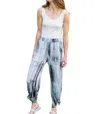 7th Ray First Class Pant In Tie Dye In Blue