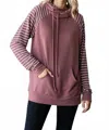 7th Ray Nolan Draw String Hoodie In Pink In Pink