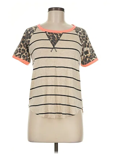 Pre-owned 7th Ray Short Sleeve T-shirt In Tan