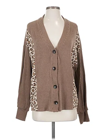Pre-owned 7th Roy Cardigan Sweater In Brown