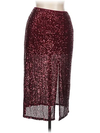 Pre-owned 7th Roy Formal Skirt In Burgundy