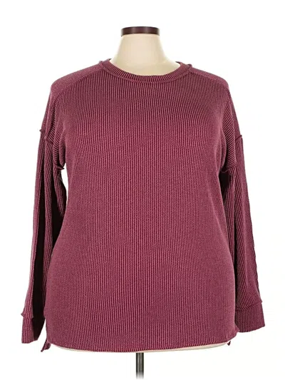 Pre-owned 7th Roy Long Sleeve T-shirt In Burgundy