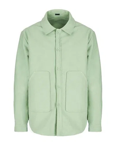 8 By Yoox Cotton Overshirt Jacket Man Shirt Sage Green Size Xl Cotton
