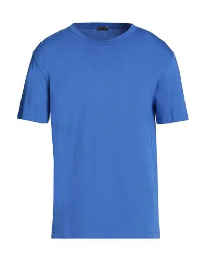 8 By Yoox Man T-shirt Bright Blue Size Xxl Organic Cotton