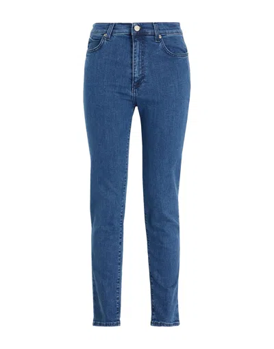 8 By Yoox Organic Cotton Denim Skinny Jean Woman Jeans Blue Size 30 Organic Cotton, Elastane