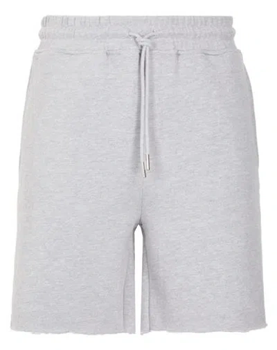 8 By Yoox Organic Cotton Pull-on Shorts Man Shorts & Bermuda Shorts Grey Size L Organic Cotton In Gray