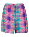 8 By Yoox Printed Pull-on Shorts_beach Cover-up Woman Beach Shorts And Pants Fuchsia Size L Viscose In Pink