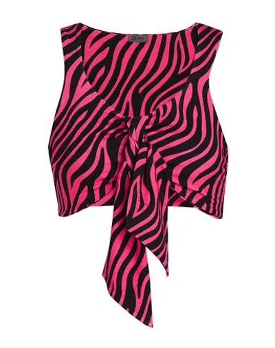 8 By Yoox Woman Top Fuchsia Size Xl Viscose, Elastane In Pink