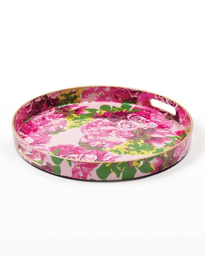 8 Oak Lane 13.5" Round Tray In Pink