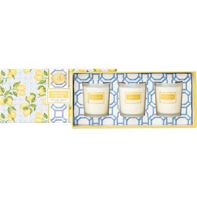 8 Oak Lane 3-piece Mini Soy Wax Candle Set In Blue