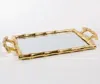 8 Oak Lane Bamboo Vanity Tray In Gold