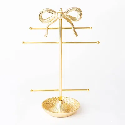 8 Oak Lane Bow Jewelry Holder In Gold