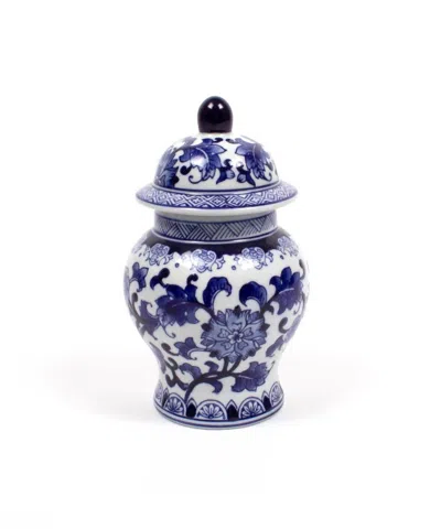 8 Oak Lane Chinoiserie Ginger Jar - Small In Blue