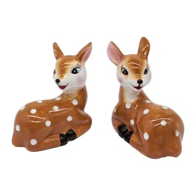 8 Oak Lane Doe Boxed Salt & Pepper Set In Brown
