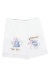 8 Oak Lane Embroidered High Tea Set Of 2 Bar Towels