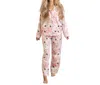 8 Oak Lane Flannel Long Pajama Set In Nutcracker Rose In Multi