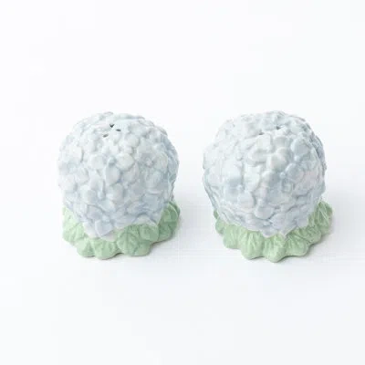 8 Oak Lane Hydrangea Salt & Pepper Shaker Boxed Set In Green
