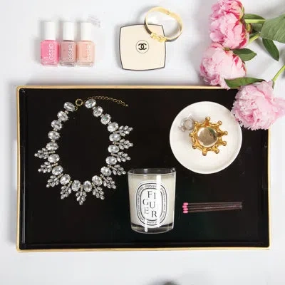 8 Oak Lane Jewelry Organizer Tray In Black