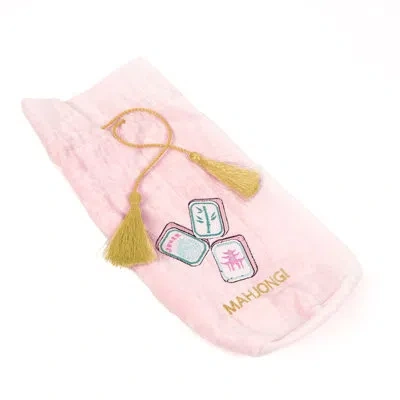 8 Oak Lane Mahjong Embroidered Wine Bag In Multi