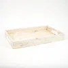 8 Oak Lane Mother Of Pearl Tray In White In White