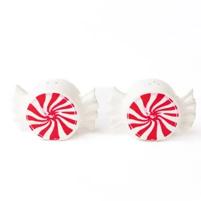 8 Oak Lane Peppermint Boxed Salt & Pepper Set In Red