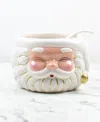 8 Oak Lane Santa Ceramic Punch Bowl In White