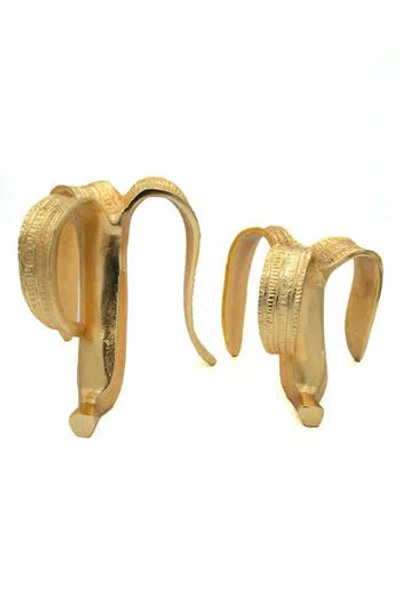 8 Oak Lane Set Of 2 Banana Candle Holders