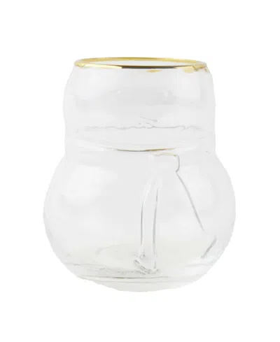 8 Oak Lane Snowman Holiday Drinking Glass In Clear