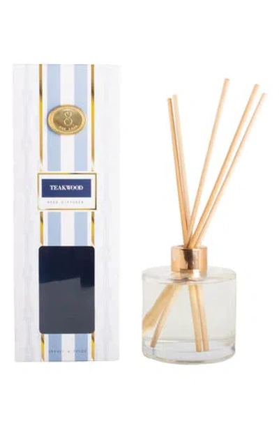 8 Oak Lane Teakwood Reed Diffuser In Blue