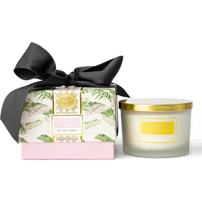8 Oak Lane Under The Palms 3-wick Candle In Pink