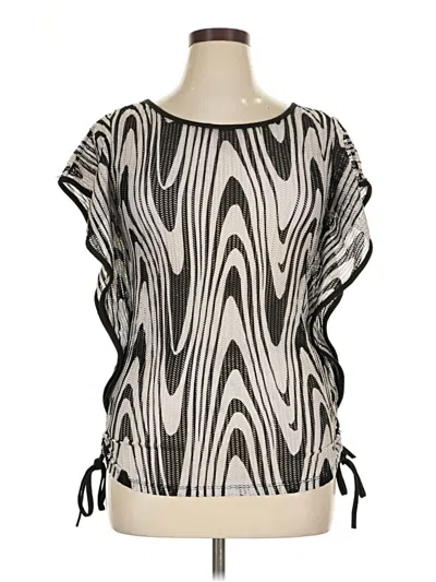 Pre-owned 8 Of Hearts Short Sleeve Blouse In Silver